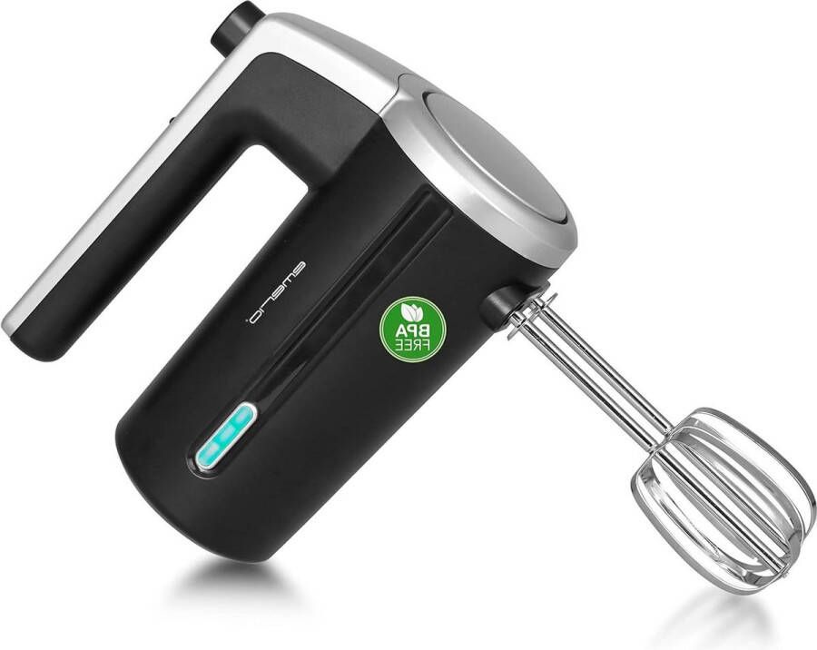 Cordless Battery Hand Mixer with 2 Stirrrers 3 Speeds 2000 mAh 7.4 V BPA-Free Battery Level Display USB Charging Cable Up to 10 Cycles 3 Minutes Rechargeable