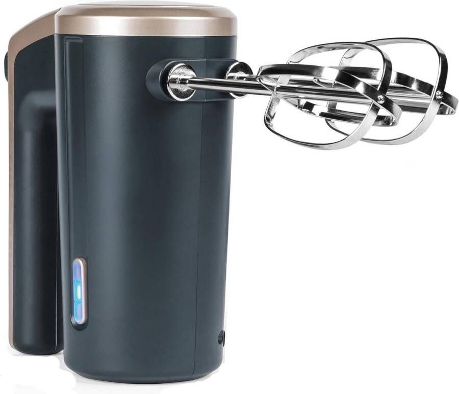 Cordless Hand Mixer with Storage Base Non-slip Base 3 Speed Levels Stainless Steel Includes 2 Whisks Balloon Whisk Ejection Function LED Indicator Light Rechargeable 7.2 V