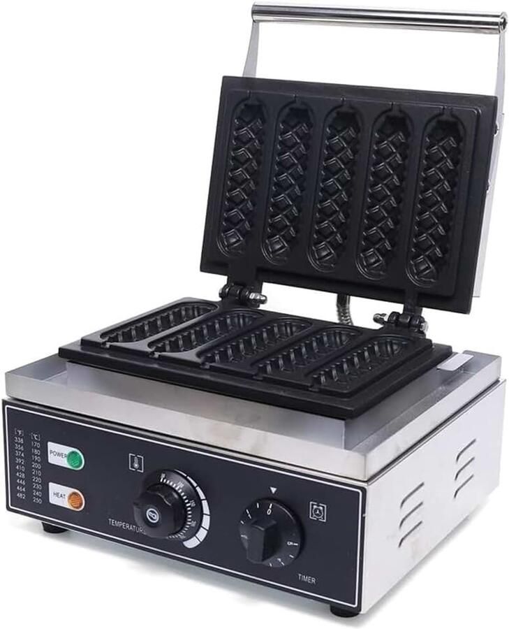 Corn Dog Wafelijzer 1500W non-stick Power Franse Hot Dog Stick Maker voor ontbijtwinkel