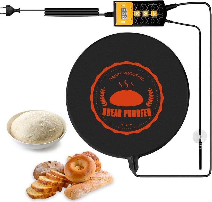 Cosensi Broodverwarmingsmat Warmtemat met Thermostaat Ronde Vorm Ideaal voor Bakken Voor Sourdough en Pizza Thuisgebruik