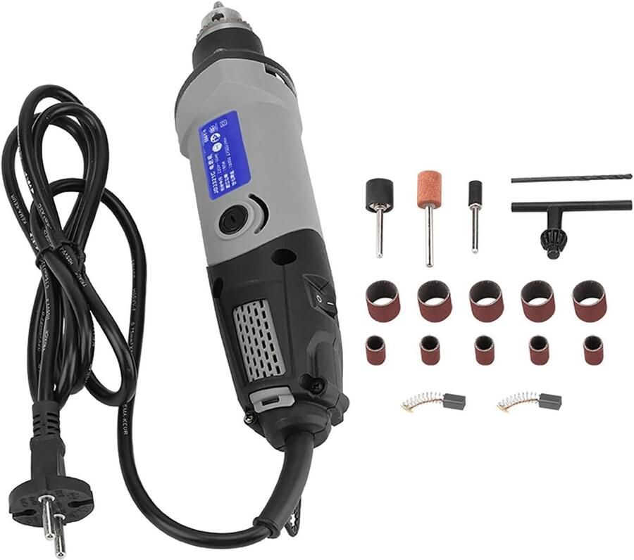 Cosensi Electric Rotary Tool Multifunctionele Mini Grinder Compact en veilig Zwart Variabele snelheid Perfect voor slijpen en graveren