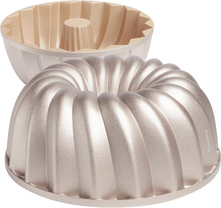 Cosensi Erreke Turban Mould Cakepan Dubbele anti-aanbaklaag Roze Goud Taartvorm Duurzaam gieten aluminium 24cm diameter 2.5 liter