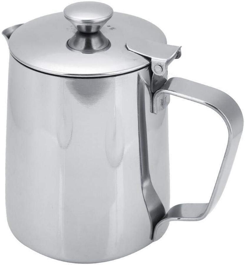 Virtubuy Koffiemok Melkopschuimer Ergonomisch Handvat 350ml Drupvrije Tuit Ideaal voor Latte Art Rood