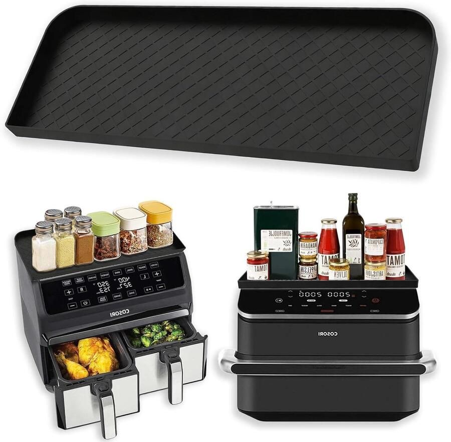 Cosori Opbergrek Airfryer Accessoire Keuken Organiseren Hittebestendig Siliconen 41 x 15 cm Zwart