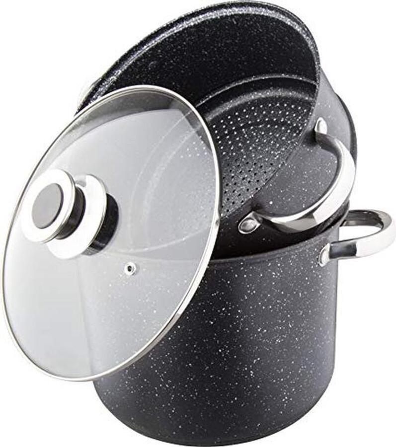 Couscous-Pan 3 In 1 Hoogwaardig Roestvrij Staal 30 Cm voor Inductie en Alle Warmtebronnen