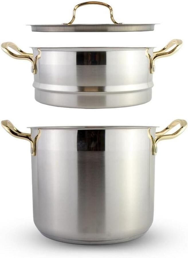 Couscous Pan Stoompan Traditioneel Koken 3-in-1 Capaciteit Tot 12 Liter