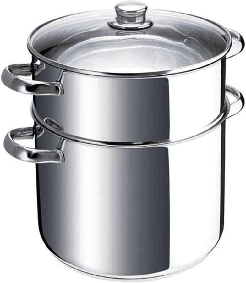 Couscous Pan Oosterse Pan Gerechten Bereiden Sandwich Bodem 28 cm Zilverkleurig