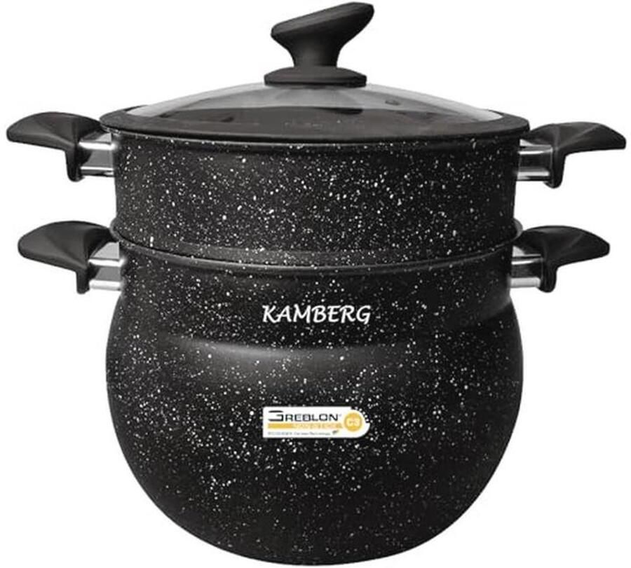 Couscoussier stomer kookpan 3-in-1 Ø 24 cm 8 liter Aluminium Geschikt voor alle warmtebronnen
