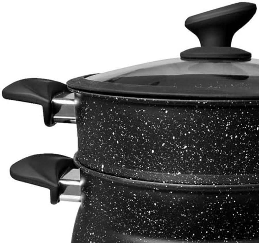 Couscoussier stomer kookpan 3-in-1 Ø 24 cm 8 liter Aluminium Geschikt voor alle warmtebronnen