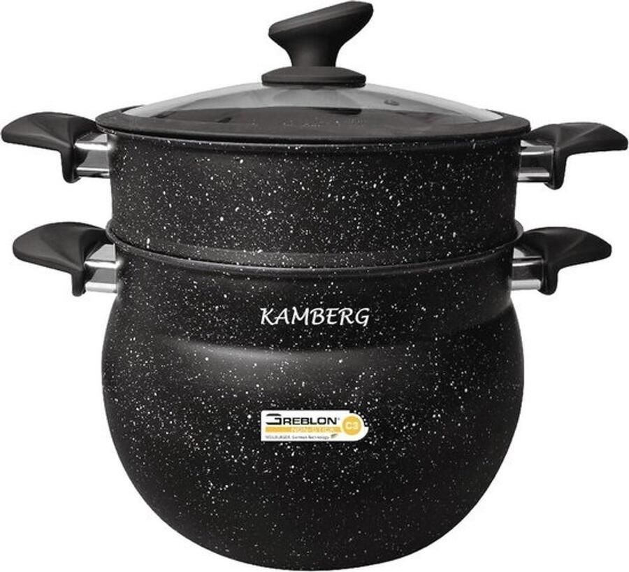 Couscoussier stomer kookpan 3-in-1 Ø 26 cm 11 liter Aluminium Voor alle warmtebronnen