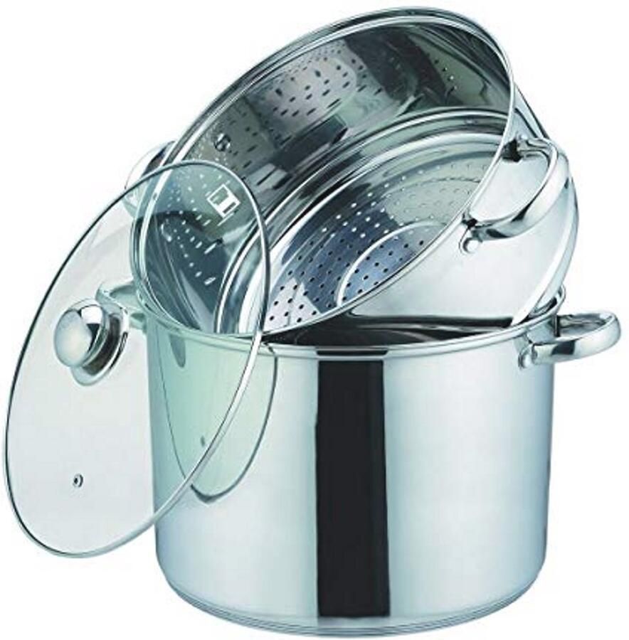 Couscoustop Stoompan 3 In 1 Kookpan 26 Cm Diameter 10 Liter Roestvrij Staal Voor Alle Warmtebronnen