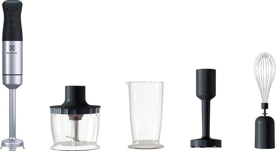 Create 5 E5HB2-8SS krachtige 1000 W TruFlow-technologie turbo-functie 2 snelheden accessoires voor garde en mini-hakmolen roestvrij staal 1000 W turbofunctie 2 snelheden garde en mini-hakmolen roestvrij staal