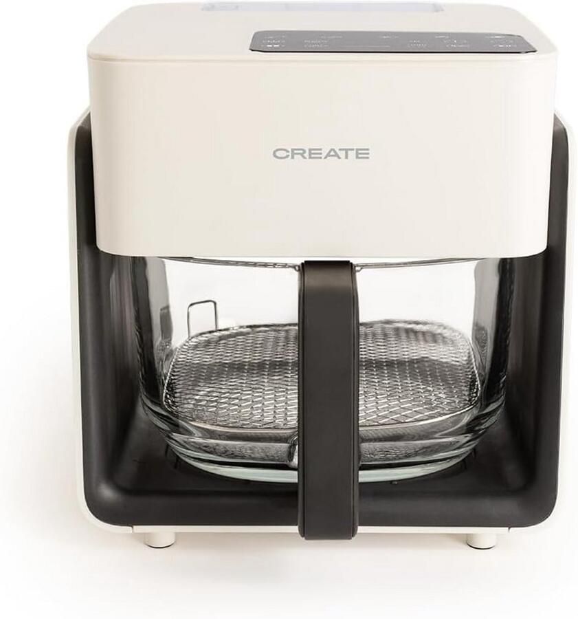 CREATE Air Fryer Mist Oil Free Fryer 4.2 L Steam Emission Off White Capacity 5-6 Servings 6 Programs Glass Bowl Time and Temperature Control 1300 W