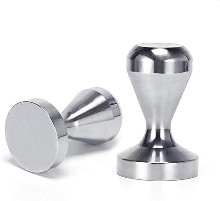 Koffie Tamper Espresso Stamper Vers Koffie Roestvrij Staal 58 mm Zilver