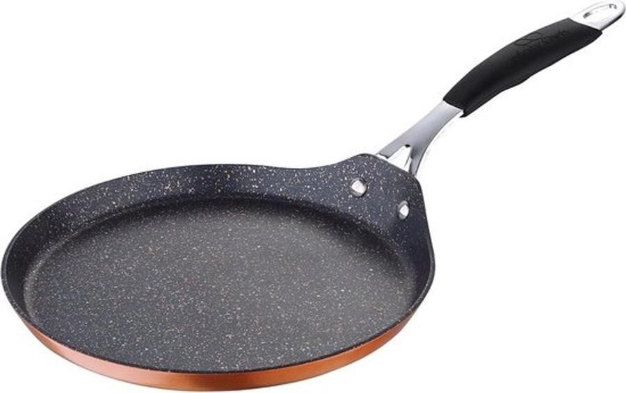 Crêpe- en pannenkoekenpan 24 cm Antiaanbaklaag Gietijzer Geschikt voor inductie