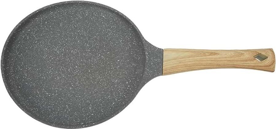 Crêpe-kookpan Keukengerei Van Aluminiumlegering Met Vlakke Bodem Gelijkmatige Hitte Voor Perfect Frituren Stokvrij Ontwerp(20cm)
