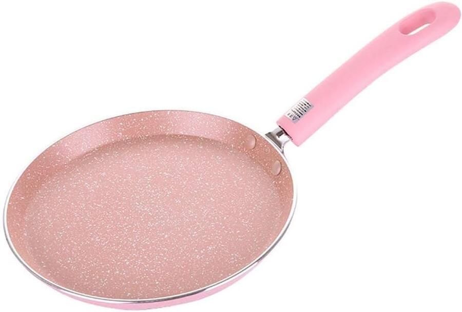 Crêpe Pan Anti-aanbaklaag Bakeliet Handvat Gemakkelijk Pannenkoeken Omelet Gebakken Eieren Tortilla Pita Brood Pannenkoeken Roze Koekenpan