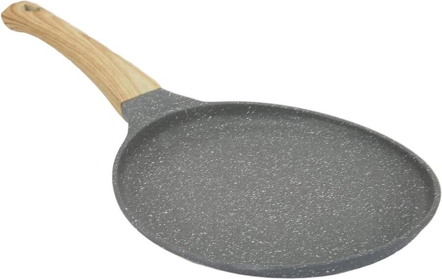 Crepe Pan Dosa Pan Tortilla Pan Pannenkoeken Bakken Antiaanbaklaag 28 cm Zwart