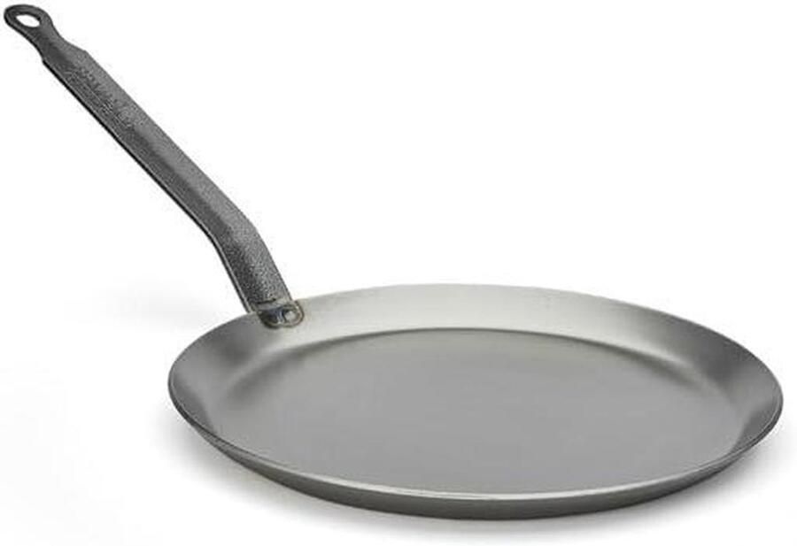 Crepe Pan Pannenkoekenpan ijzer Pannenkoeken Bakken Stevig Stalen Handvat 24 cm Zilver