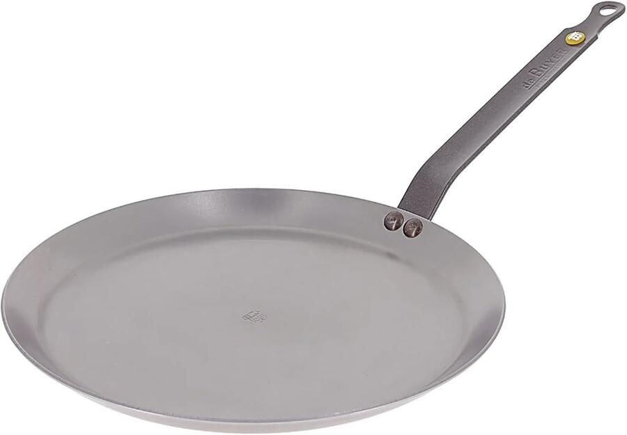 Crêpe pan Pannenkoekenpan Koekenpan Bakken en Grillen Natuurlijke antiaanbaklaag 30 cm diameter Zilver