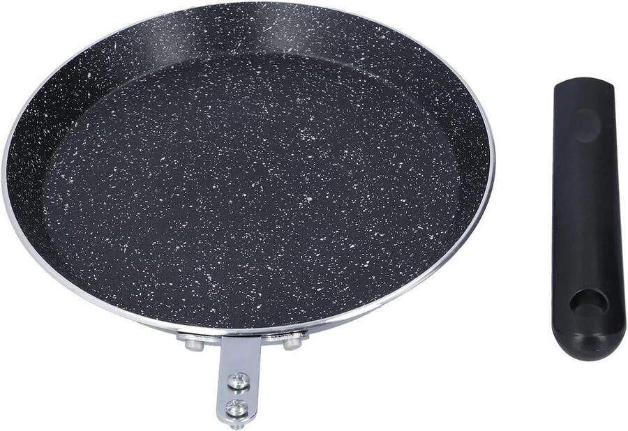 Crêpe Pan Pannenkoekenpan Koekenpan Kleine Gerechten Maken Medische Steen Coating 18 cm Diameter Zwart