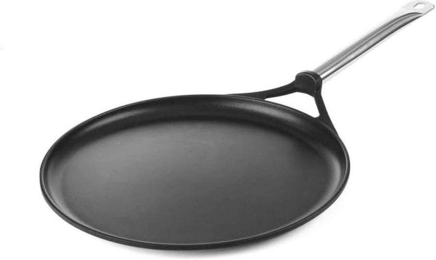 Crêpe Pan Pannenkoekenpan Lekkere Pannenkoeken Maken Zeer Lage Rand ø320mm Zwart