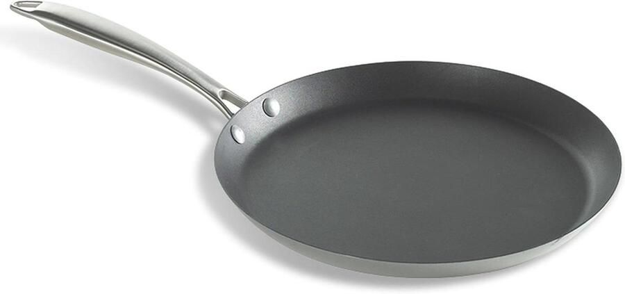 Crêpe Pan Pannenkoekenpan Staal Lekkere Pannenkoeken Groter Kookoppervlak 25 cm Metallic