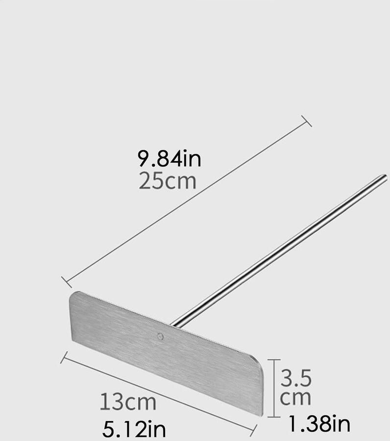 Barbecueschraper en spatel Keukengereedschap set Pannenkoeken bakken Roestvrij staal 27x15 cm Zilver