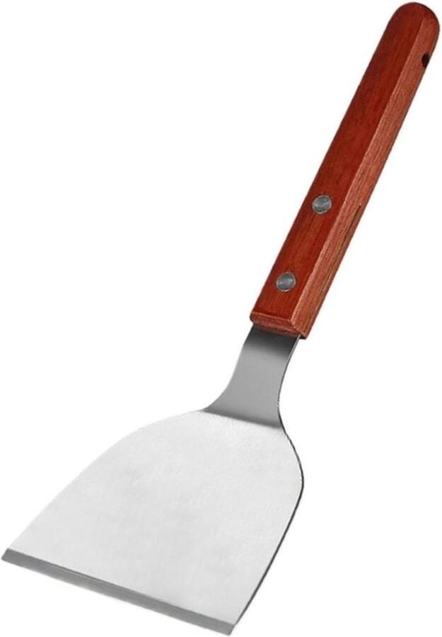 Crêpe spreider en spatel Gereedschap voor pannenkoeken bereiden Afneembare grip 27 x 15 cm Roestvrij staal