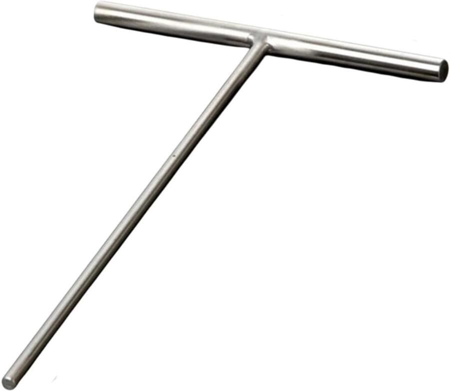 Crêpe Spreider Pannenkoek Gereedschap Beslag Verdelen T-Vorm Ontwerp 13cm x 18.75cm Zilver