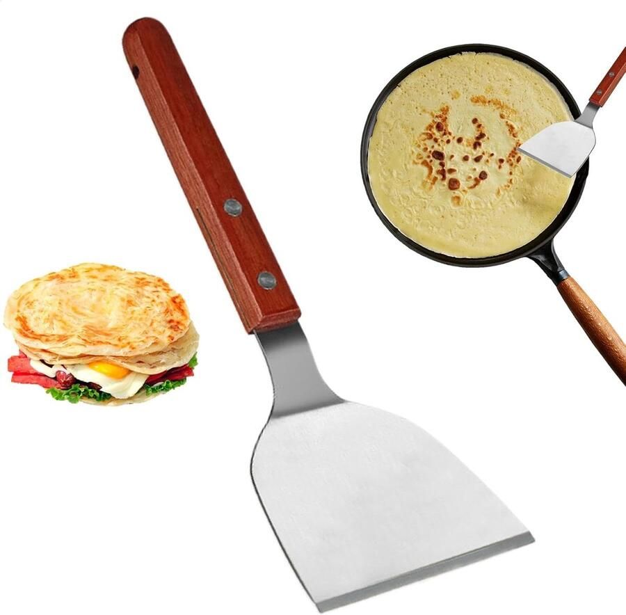 Crêpe Spreider Pannenkoek gereedschap Beslag Verdelen Afneembare grip 27 x 15 cm Meerkleurig