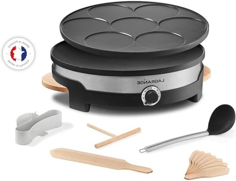 Crêpemaker Duo Pannenkoekenmaker Elektrisch Thuis Koken Dubbelzijdig Bakken 1500 Watt Zwart