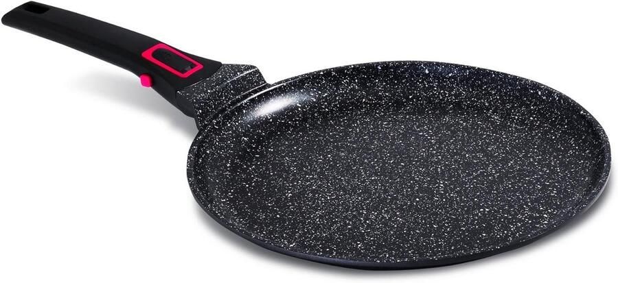Crêpemaker Pan Pannenkoekenpan Graniet Crêpes Maken Titanium Versterkt 28 cm Zwart