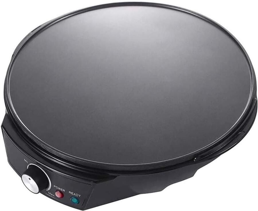 Crêpemaker Pannenkoekenmaker Koekenpan Thuis Koken Antiaanbakplaat Inclusief Accessoires Zilver