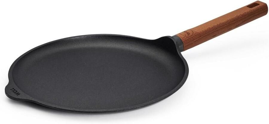 Crêpepan Ø 26 cm Inductie PFAS-vrij Aluminium met Houten Steel Geschikt voor Alle Warmtebronnen