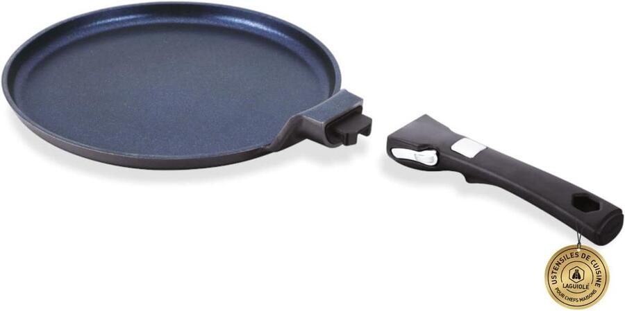 Crêpepan Pannenkoekenpan Pannenkoeken Bakken Afneembare Handgreep 26 cm Zwart