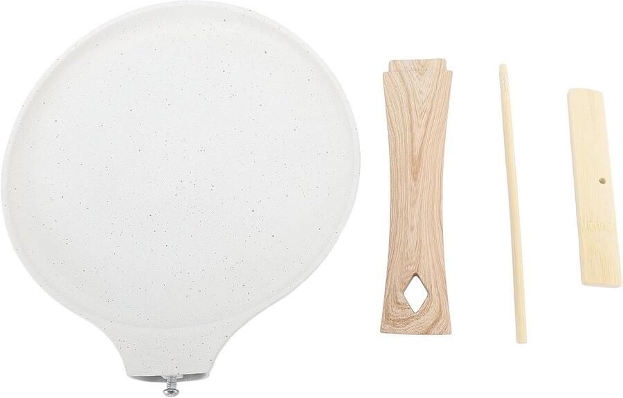 Crêpepan Anti-aanbak Platte Pannenkoekpan Veelzijdig Koken Gelijkmatige Warmte Aluminiumlegering Zwart