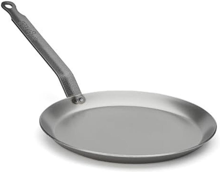 Crêpepan Koolstofstaal Pannenkoekenpan Pannenkoeken Bakken Natuurlijke Anti-aanbak 22 cm Zilver