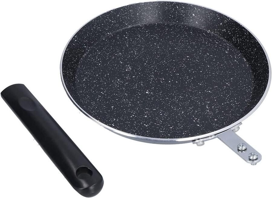 Crêpepan met Anti-aanbaklaag Kleine Koekepan Pannenkoeken Bakken Medische Steencoating 18 cm Diameter Zwart