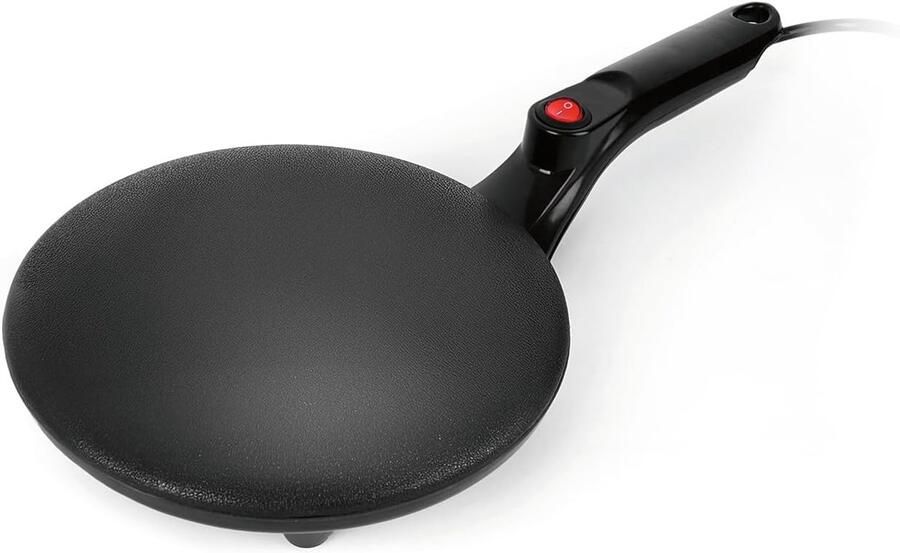 Crêpes Maker incl. deegplaat elektrische pannenkoekenpan met 750 W pannenkoekenpan voor zoete en hartige pannenkoeken diameter 20 cm met anti-aanbaklaag en cool touch-handvat