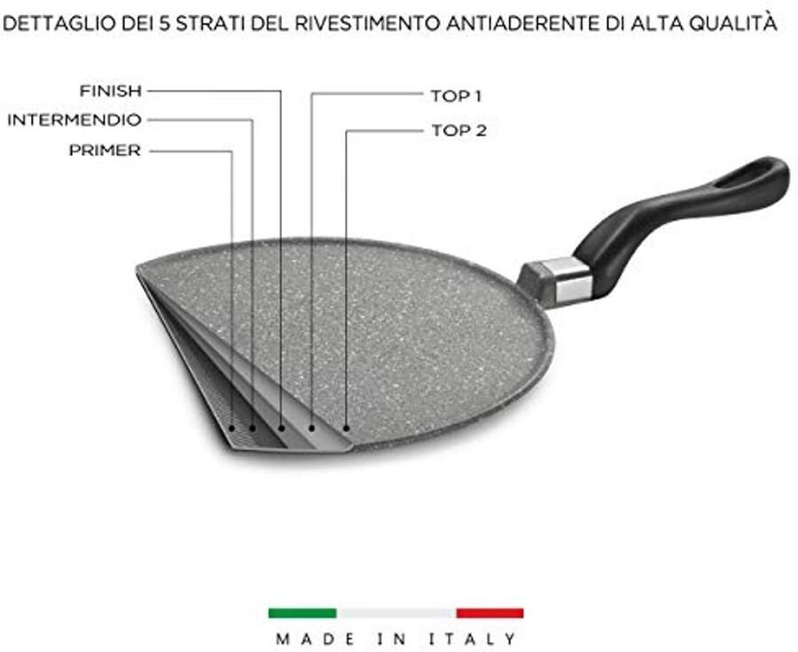 Crêpes-pan met antiaanbaklaag 24 cm geschikt voor alle warmtebronnen (behalve inductie)