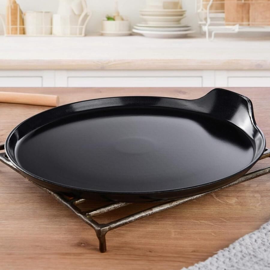 Crêpes pan Pannenkoekenpan Lekkere Pannenkoeken Antiaanbaklaag 32 cm Zwart