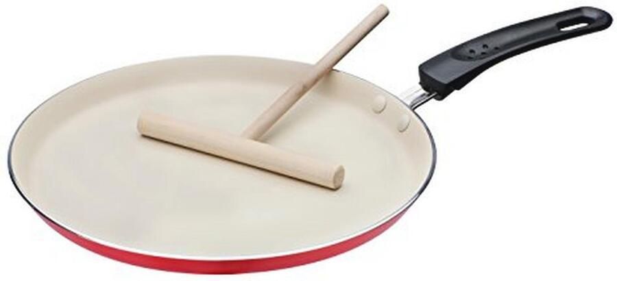 Crêpes-pan met deegverdeler Ø 26 cm Aluminium Oranje Crème