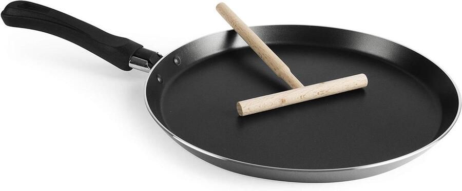 Crêpes Pan Pannenkoekenpan Koekenpan Crêpes Bakken Antiaanbaklaag Ø24 cm Zwart