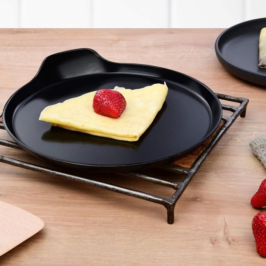Crêpes pan Pannenkoekenpan koekenpan Pannenkoeken bakken Uitstekende anti-aanbaklaag Ø 24 cm Zwart