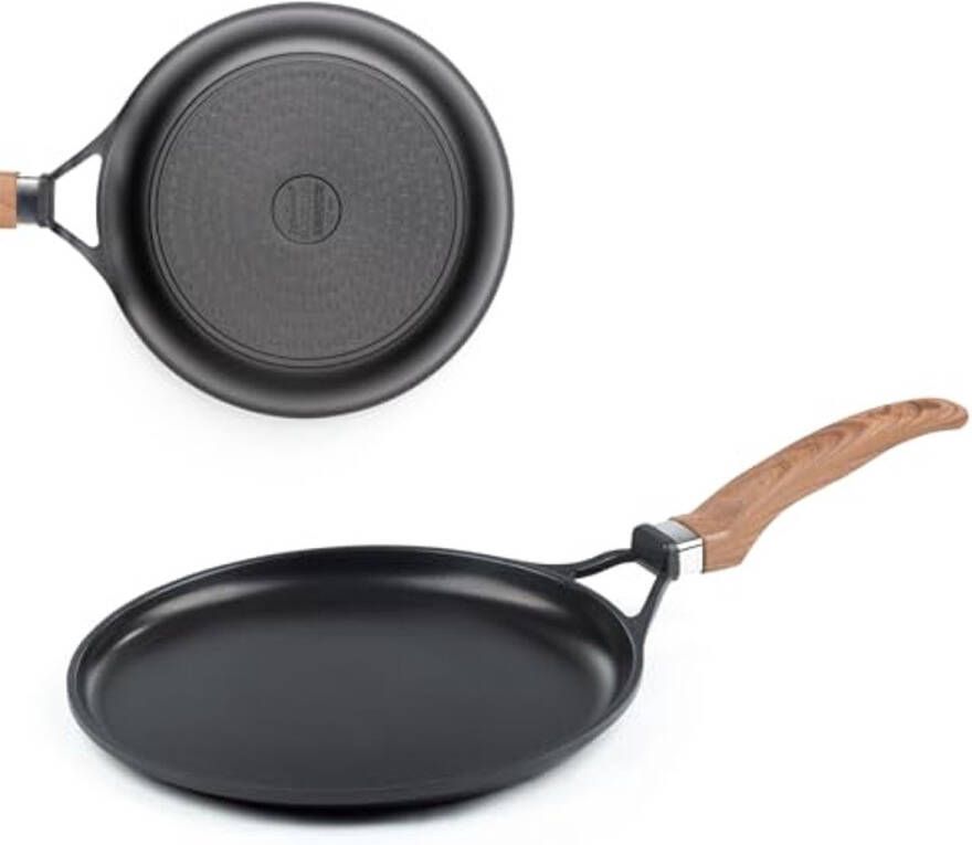 Crêpes-pan van gegoten aluminium met minerale antiaanbaklaag voor inductie