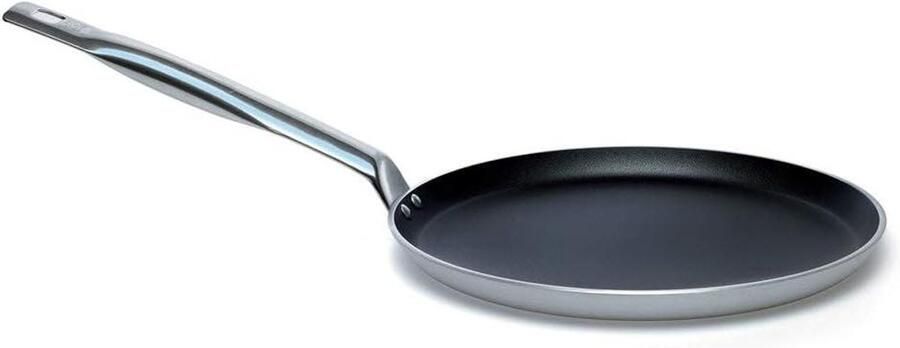 Crêpespan Aluminium Pannenkoekenpan Koekenpan Crêpes Bakken Professionele Antiaanbaklaag Ø 250 mm Zilver