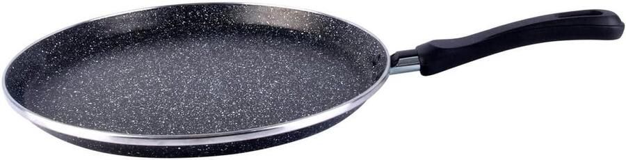 Crêpespan Roestvrij Staal Pannenkoekenpan Omelet Gelijkmatig Bakken Dubbele Antiaanbaklaag Ø 24 cm Zilver