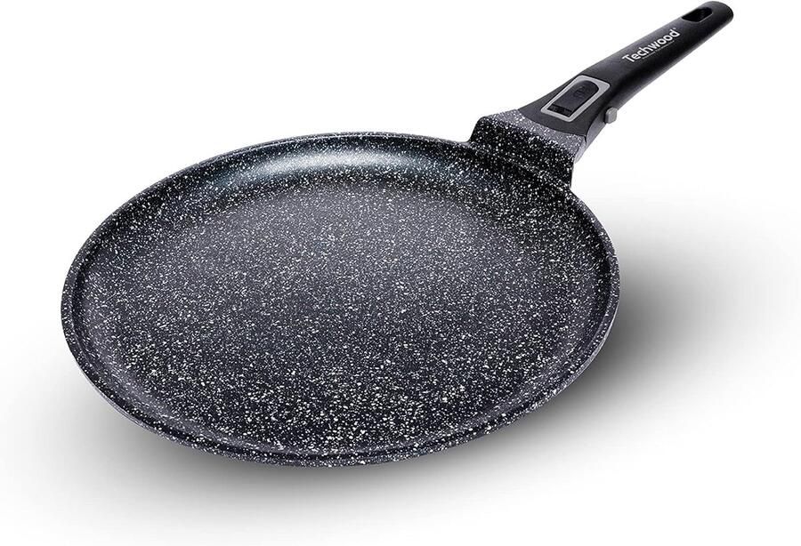 Crêpespan Steen Pannenkoekenpan Koekenpan Pannenkoeken Maken Afneembare Handgreep 28 cm Zwart