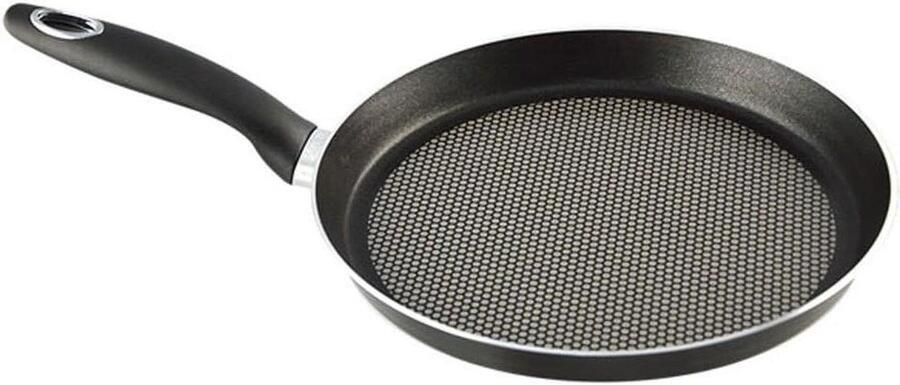 Crepiere Pan Pannenkoekenpan Koekenpan Pannenkoeken Bakken Versterkte Antiaanbaklaag 23 cm Zwart